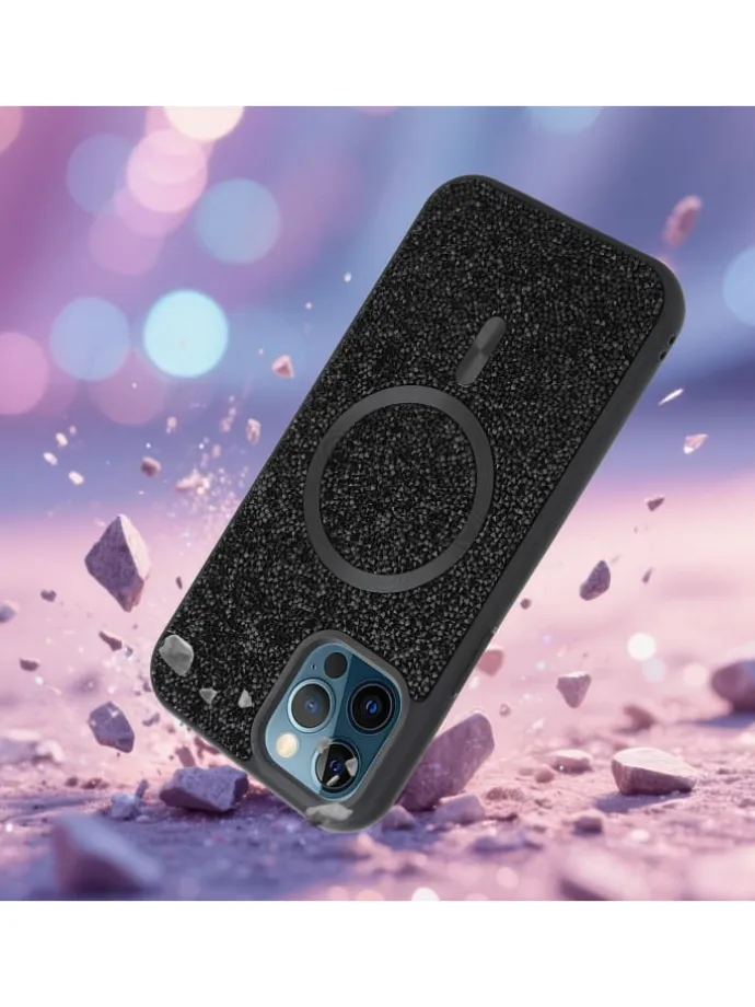 Hülle für Apple iPhone 13 PRO MAX Glitzer Schutzhülle in Schwarz