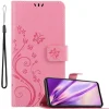 Hülle für Samsung Galaxy A21s Blumen Design in FLORAL ROSA