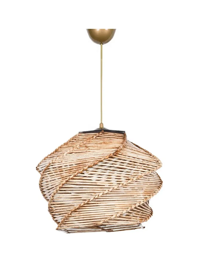 Hängeleuchte in Beige - (H)65 x Ø 32 cm