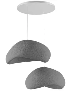 Hängeleuchte in Grau - (B)60 x (H)120 cm