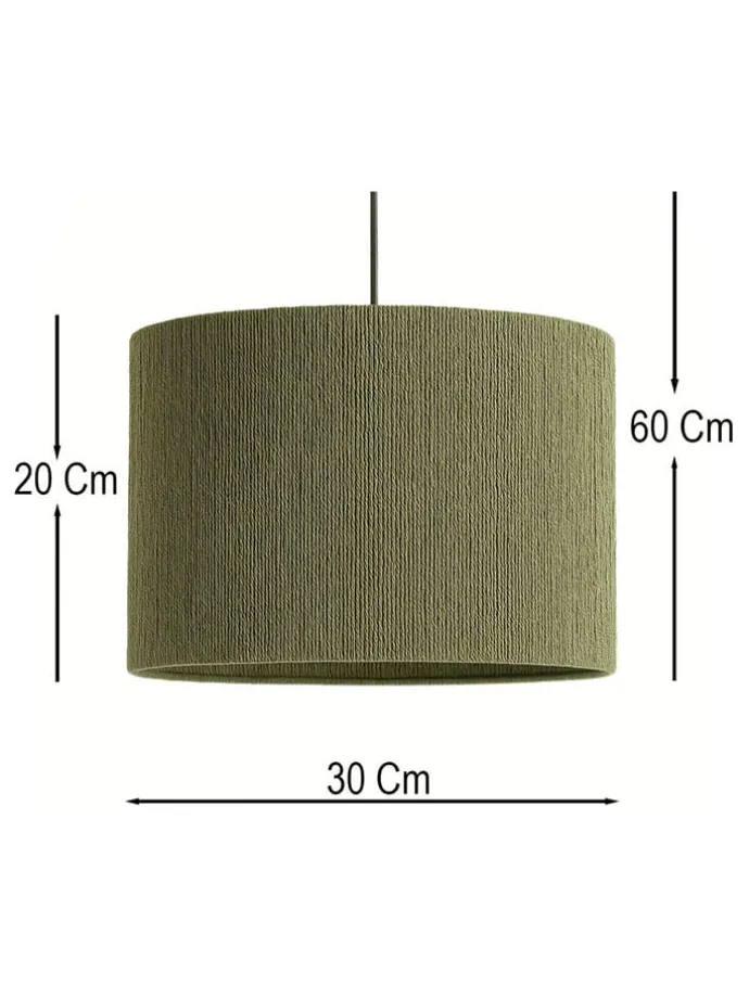 Hängeleuchte in Grün - (H)60 x Ø 30 cm