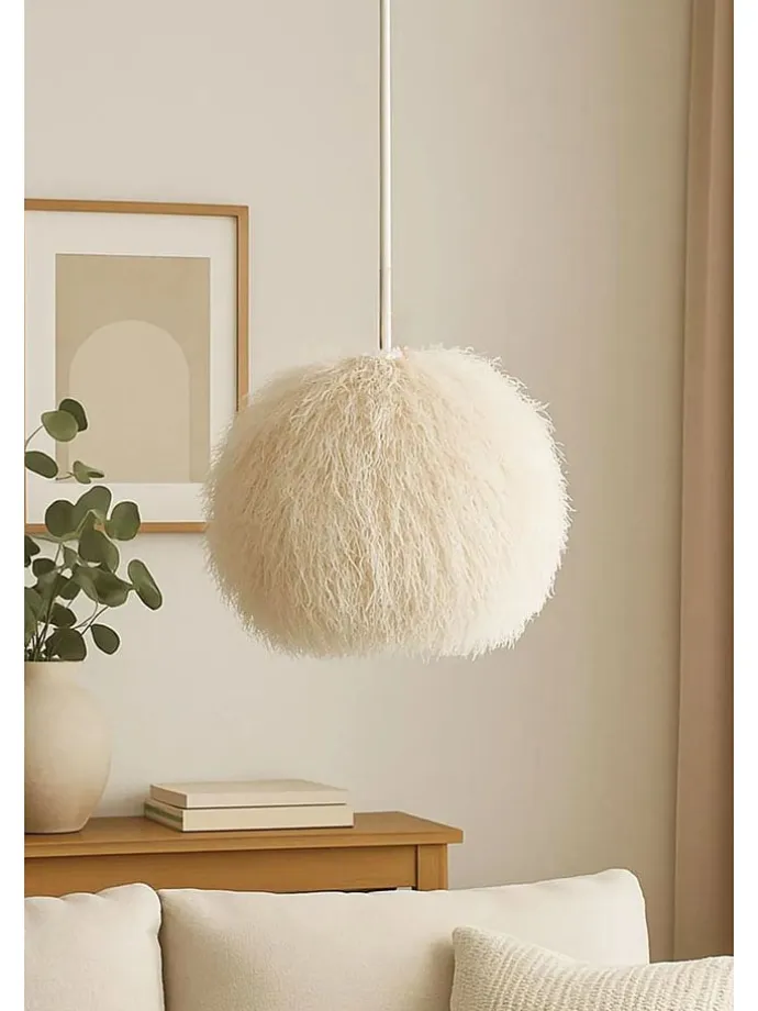 Hängeleuchte in Weiß - (H)75 x Ø 35 cm