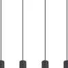Hängeleuchte "Robby" in Schwarz - (L)65 x (B)6 x (H)120 cm
