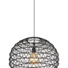 Hängeleuchte "Senni" in Schwarz - (H)120 x Ø 59 cm