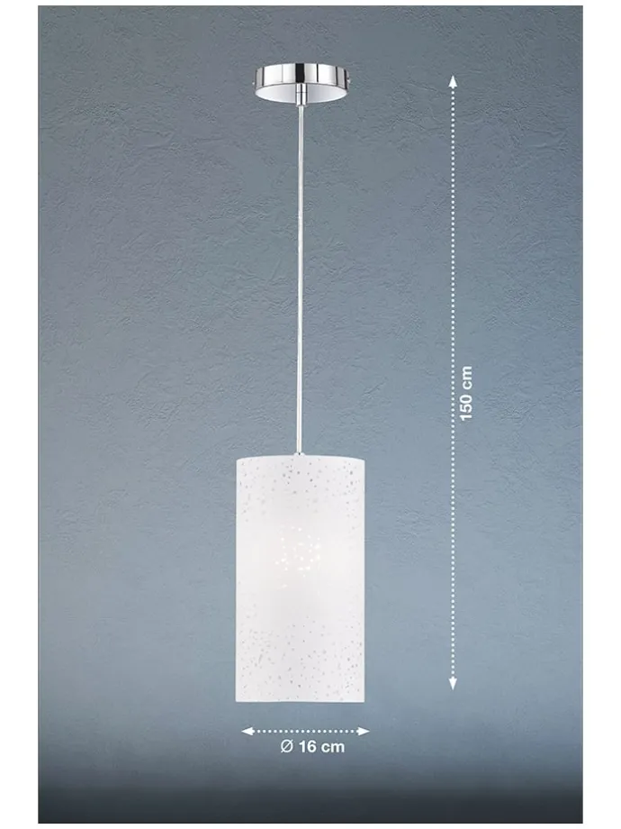Hängeleuchte "Thor" in Weiß - (B)150 x Ø 16 cm