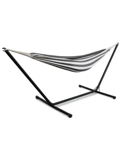 Hängematte in Schwarz/ Weiß - (B)290 x (H)100 x (T)100 cm