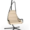 Hängesessel mit Gestell in Beige