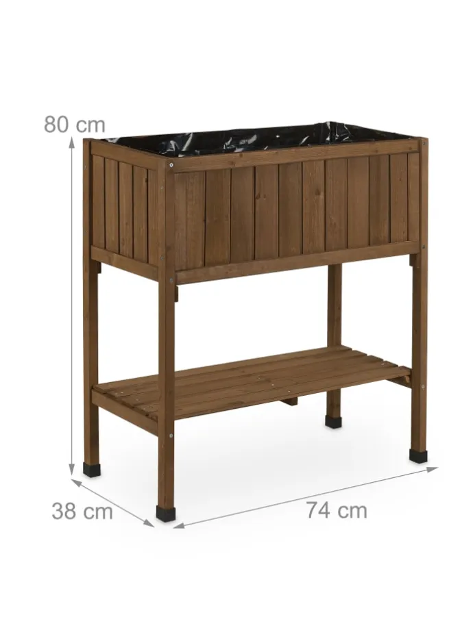 Hochbeet in Braun - (B)74 x (H)80 x (T)38 cm