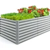 Hochbeet Metall in Grau