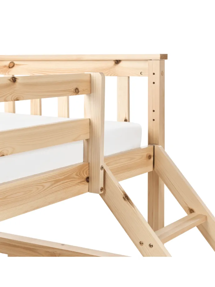 Hochbett BIERNE in Braun - (W) 149 x (H) 150 x (L) 210 cm