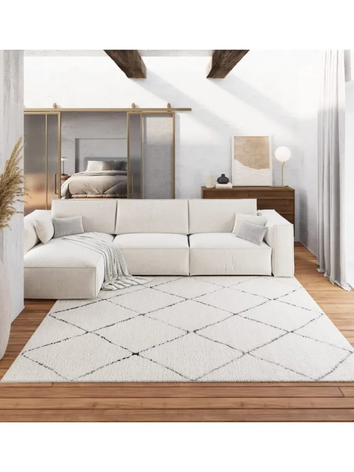 Hochflorteppich STUDIO two in creme beige