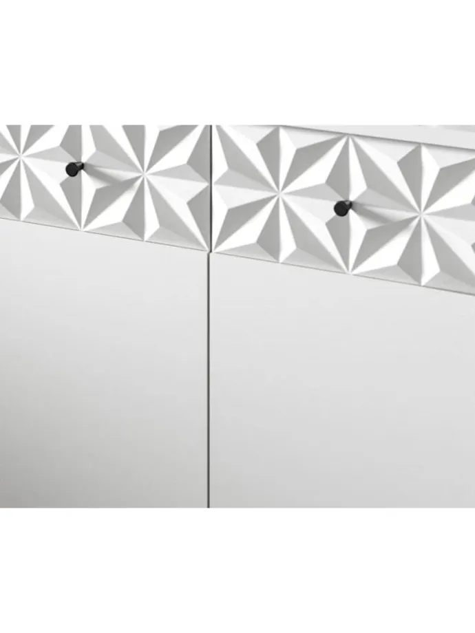 Hochschrank breit in weiß Melamin/weiß Melamin - (B) 70 x (H) 187 x (T) 34