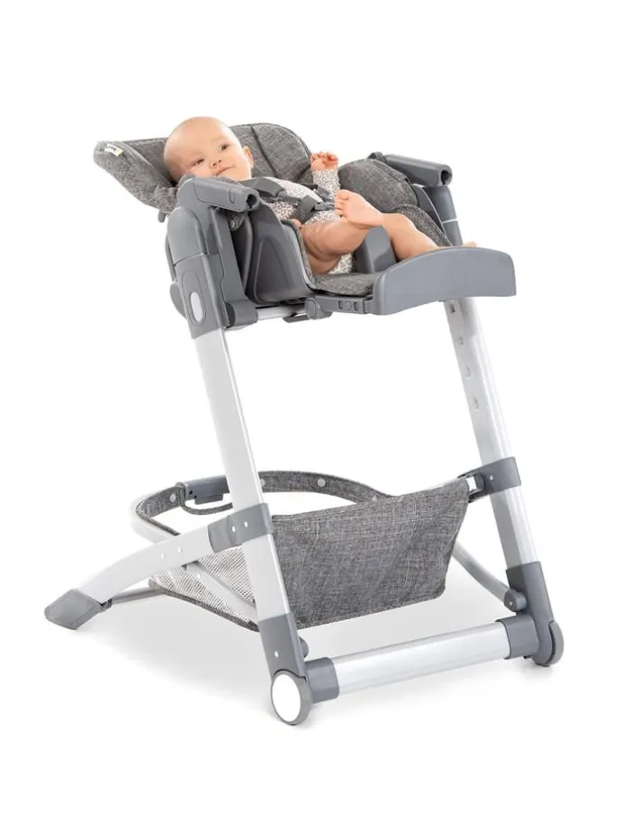 Hochstuhl & Babyliege ab Geburt - Grow Up in schwarz,grau