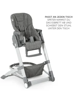 Hochstuhl & Babyliege ab Geburt - Grow Up in schwarz,grau