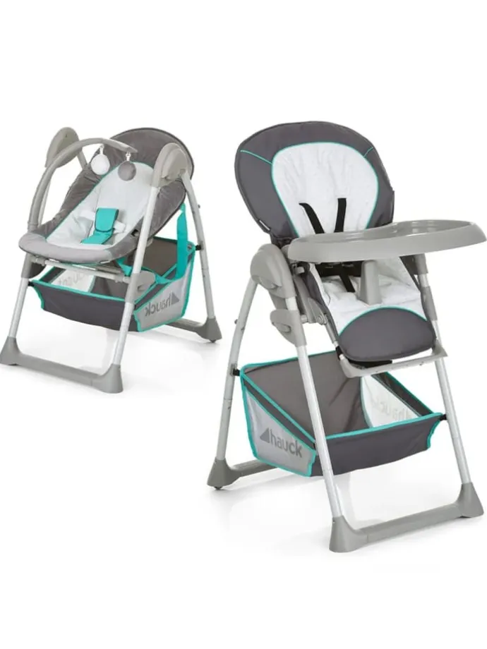 Hochstuhl & Babyliege Sit'n Relax - Hear in grau,gruen
