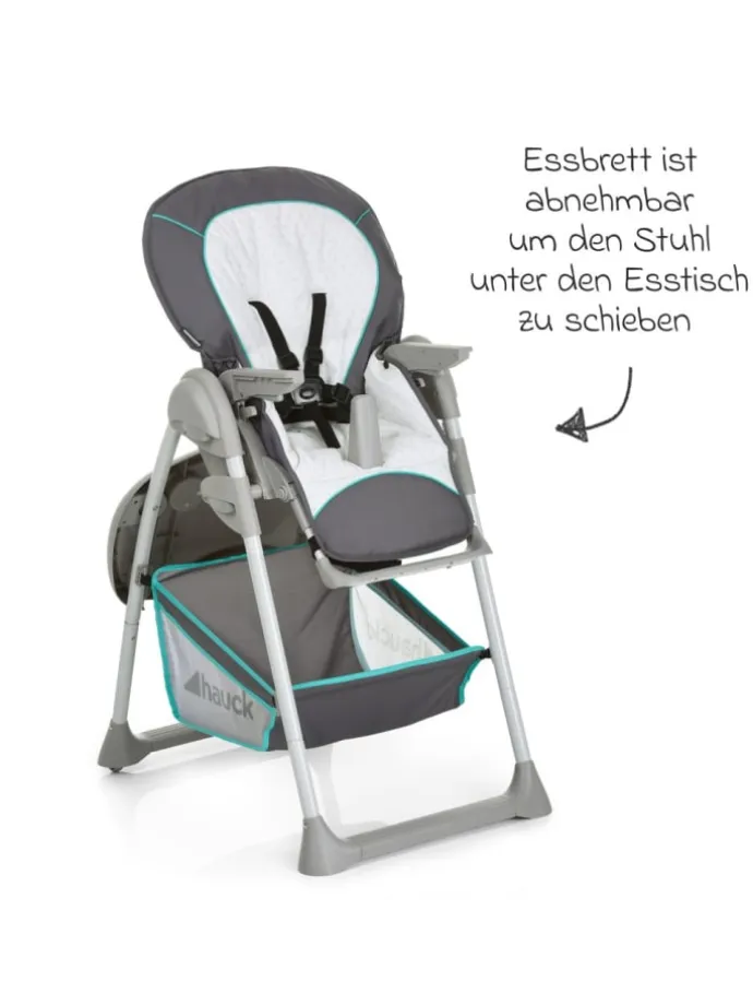 Hochstuhl & Babyliege Sit'n Relax - Hear in grau,gruen