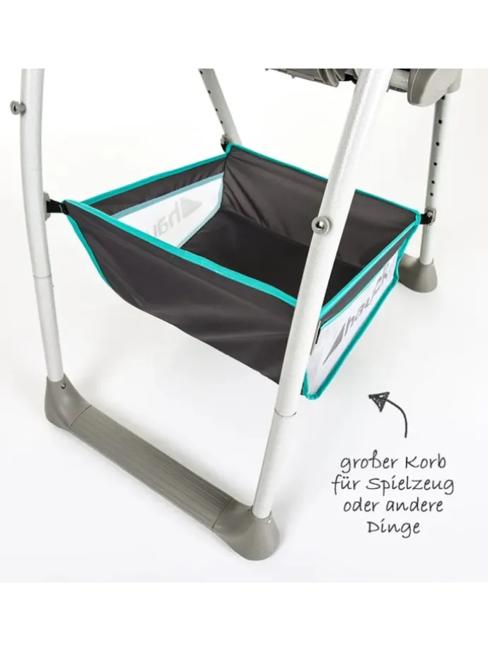 Hochstuhl & Babyliege Sit'n Relax - Hear in grau,gruen
