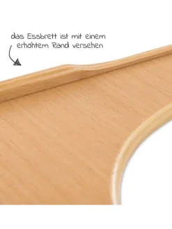 Hochstuhl Alpha Move - mit Essbrett und Rollen in braun