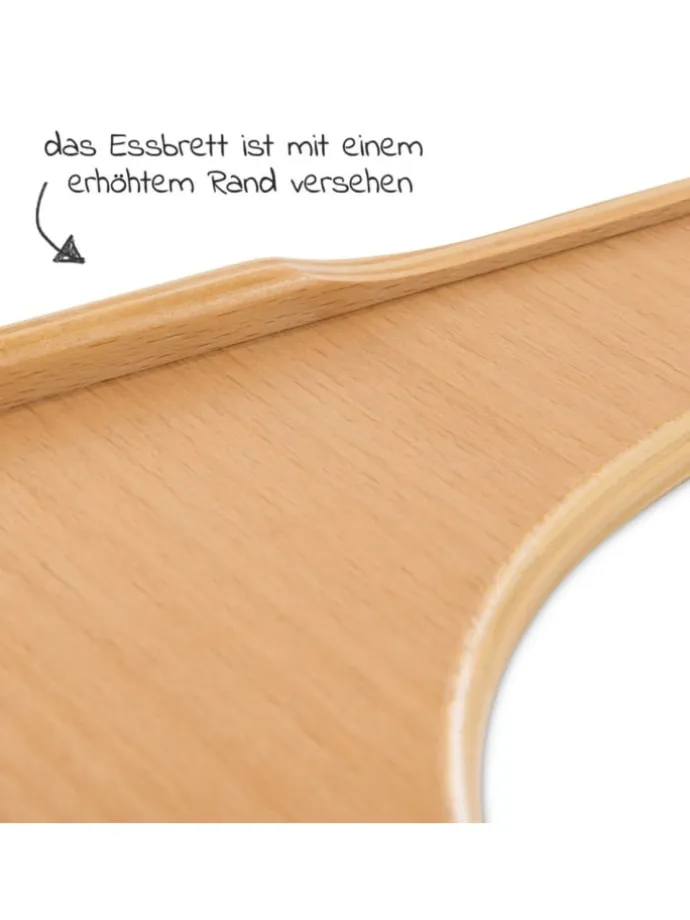 Hochstuhl Alpha Move - mit Essbrett und Rollen in braun