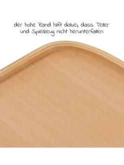 Hochstuhl Alpha Move - mit Essbrett und Rollen in braun