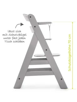 Hochstuhl Alpha Plus - Grey in grau