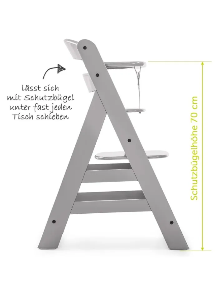 Hochstuhl Alpha Plus - Grey in grau