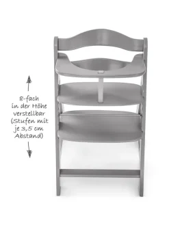 Hochstuhl Alpha Plus - Grey in grau