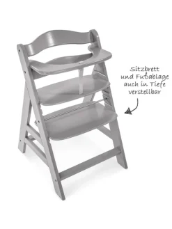 Hochstuhl Alpha Plus - Grey in grau