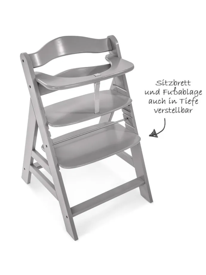 Hochstuhl Alpha Plus - Grey in grau