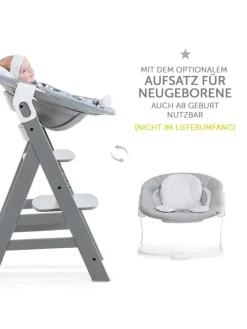 Hochstuhl Alpha Plus - Grey in grau