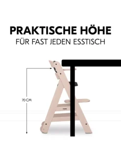 Hochstuhl Beta Plus inkl. Essbrett, Sitzkissen in braun,grau
