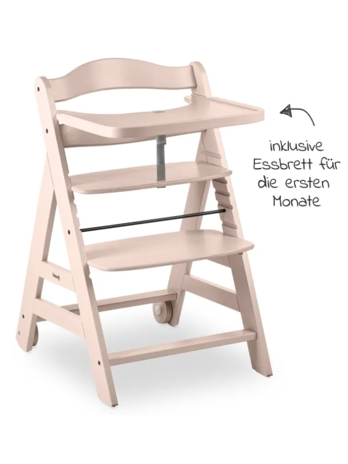 Hochstuhl Beta Plus inkl. Essbrett, Sitzkissen in braun,grau