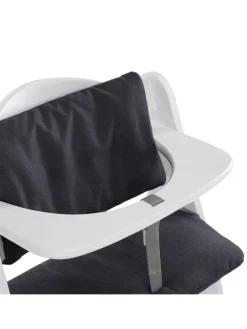 Hochstuhlauflage Deluxe - Melange Charco in schwarz