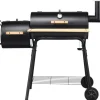 Holzkohlegrill Räucher-/Grillfunktion 2 in 1 in Schwarz