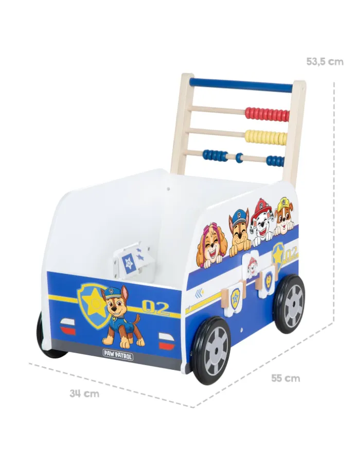 Holz-Schiebebus Paw Patrol – Lauflernhilfe & Puppenwagen, ab 12 Monaten