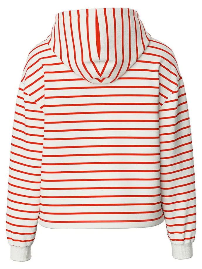 Hoodie "Chilli" in Creme/ Rot