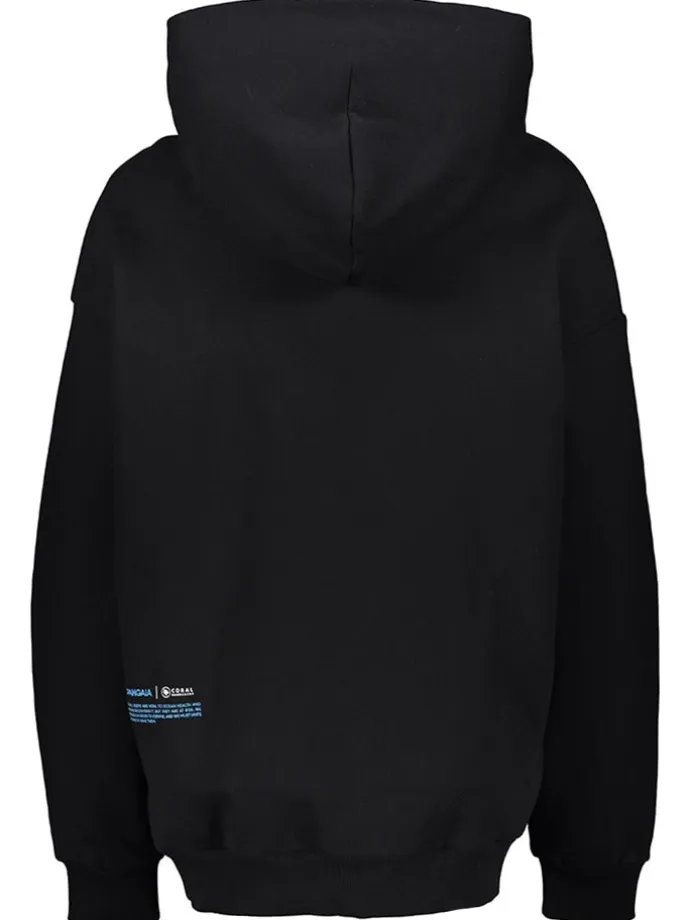 Hoodie "Coral Garden" in Schwarz