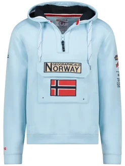 Hoodie "Gymclass" in Hellblau