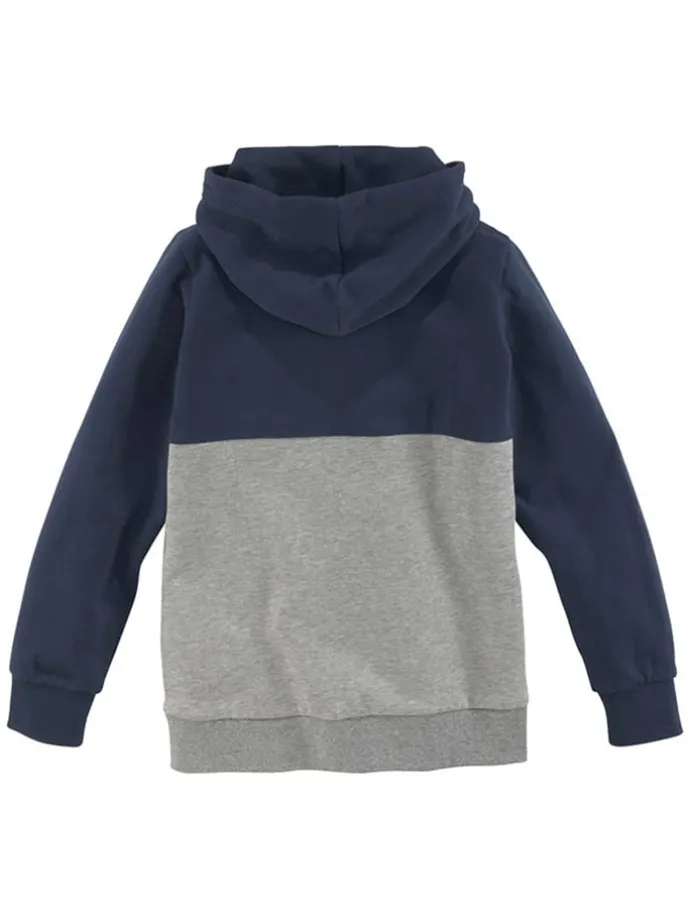 Hoodie in Dunkelblau/ Grau
