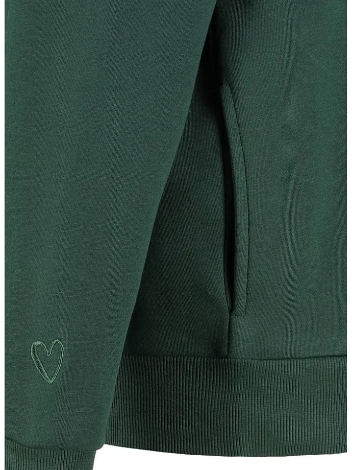 Hoodie in Dunkelgrün