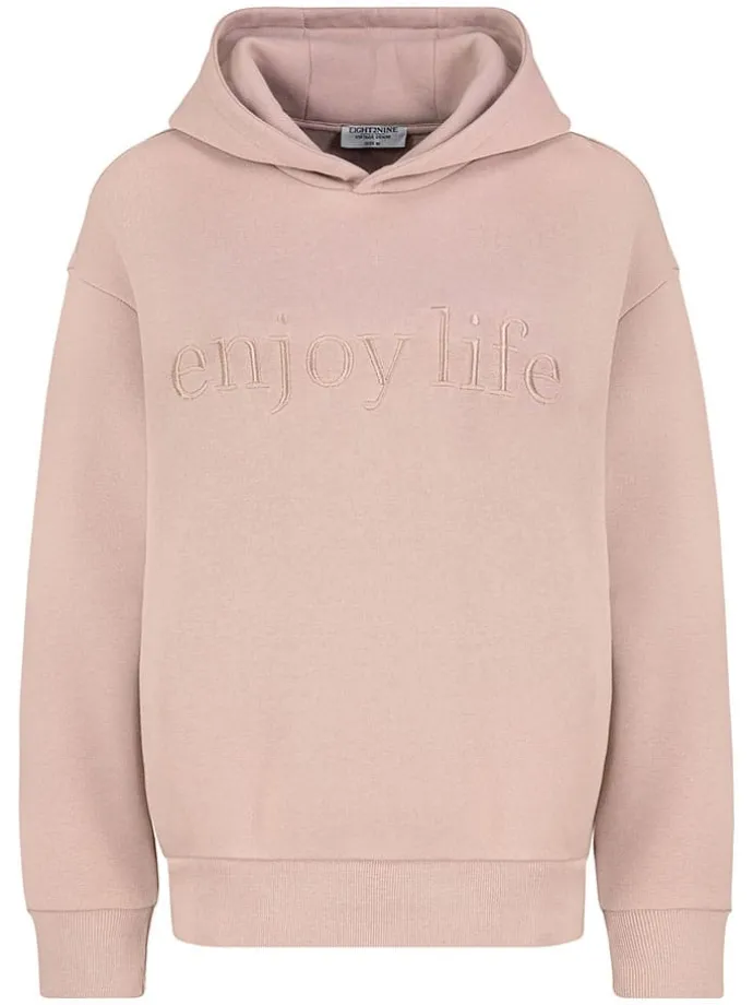 Hoodie in Hellrosa