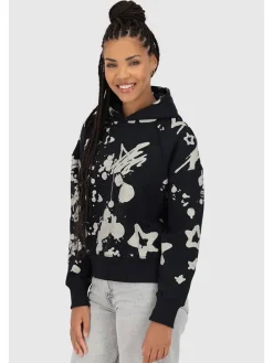 Hoodie "Jessy" in Schwarz/ Weiß