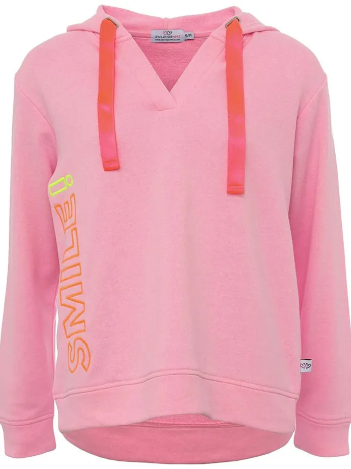 Hoodie "Smile" in Rosa