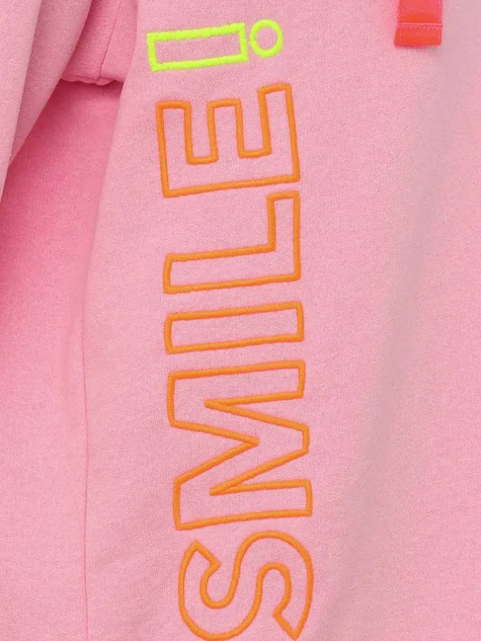 Hoodie "Smile" in Rosa