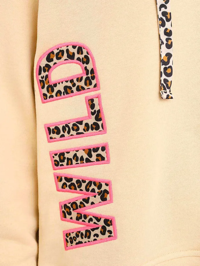 Hoodie "Wild" in Beige