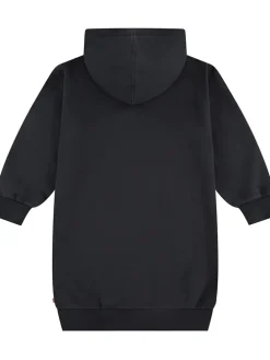 Hoodiekleid in Schwarz in Schwarz