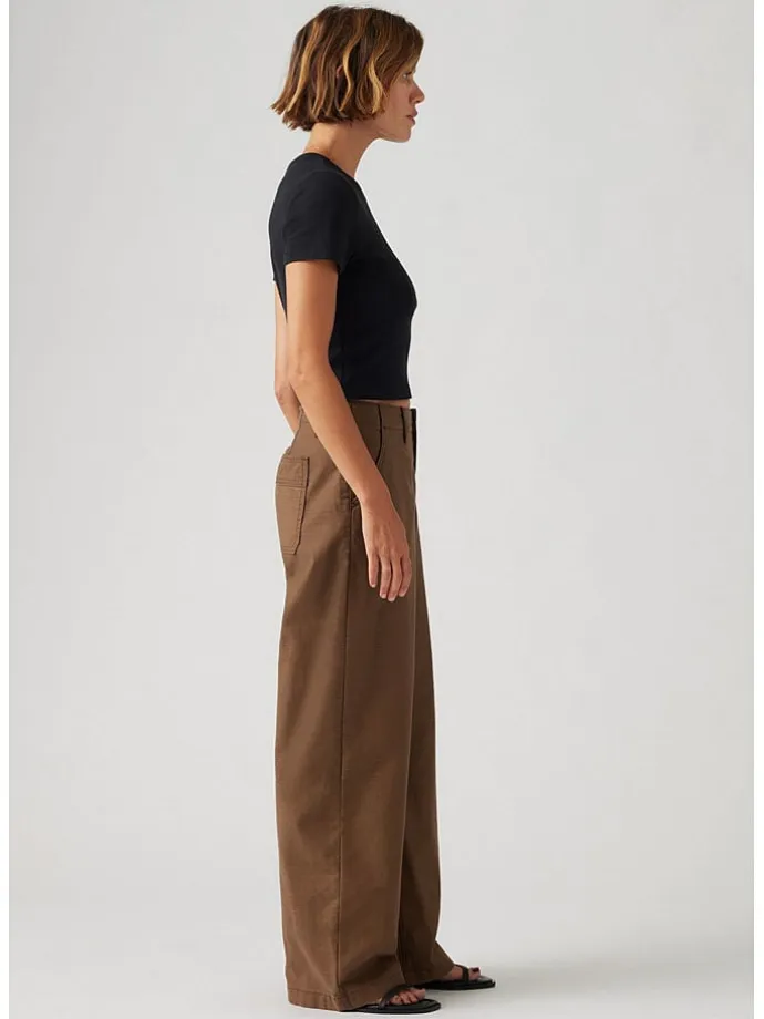 Hose - Comfort fit - in Hellbraun