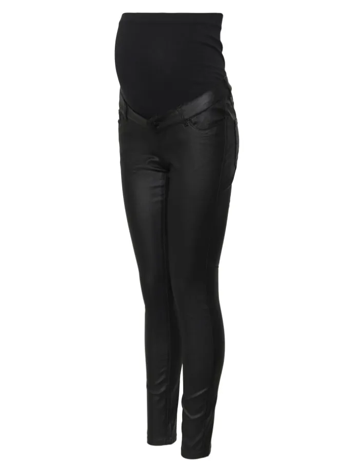 Hose in Lederoptik in Black