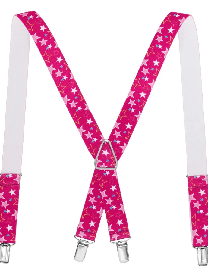 Hosenträger Sterne in Pink