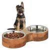Hundenapfbar in Natur/ Silber -  (B)48 x (H)8 x (T)22 cm